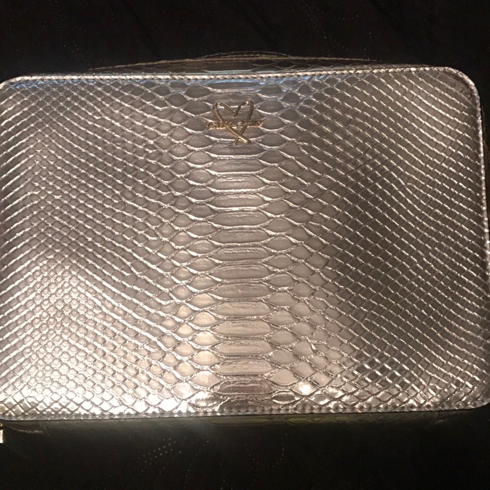 Snake skin silver. Gold make up case